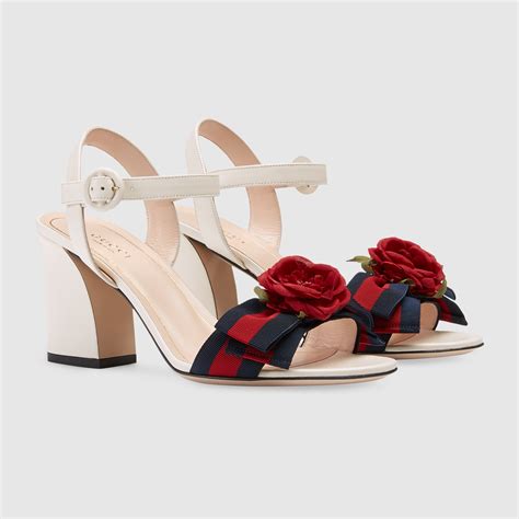 leather heel sandal gucci